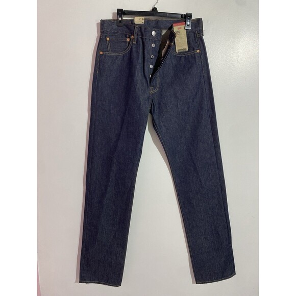 Levis 501 Original Jeans 33x38 Shrink To Fit Button Fly Rigid Blue * Irregular * - Picture 1 of 12